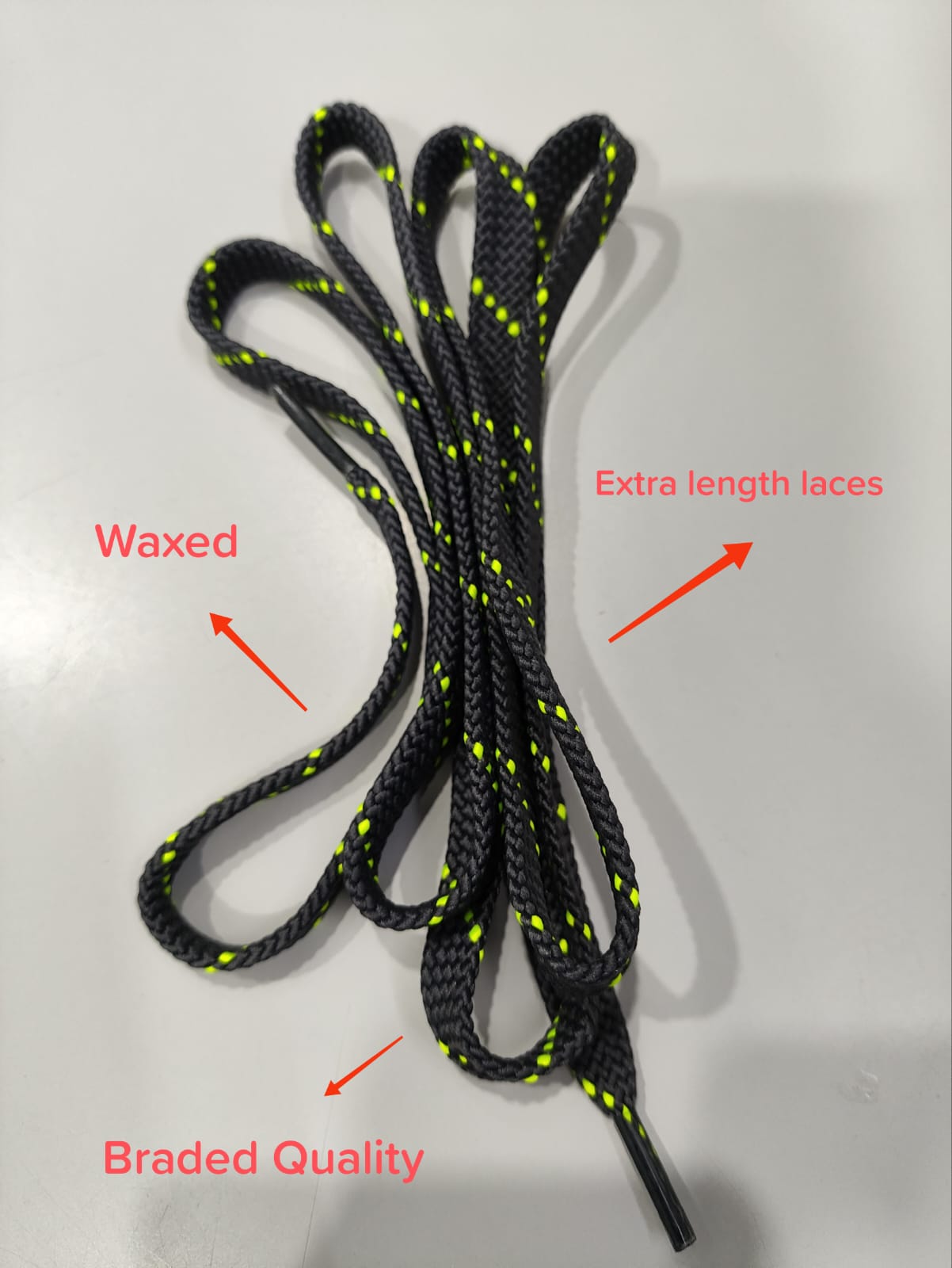 An image of waxed laces for skating